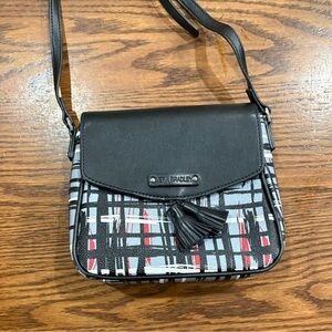 Vera Bradley Black and Red Plaid Crossbody Bag